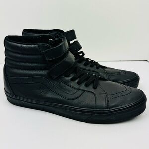 Vans Sk8-Hi Reissue V Mono Leather Black Hightop Sneakers. Mens size 13.
